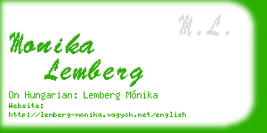 monika lemberg business card